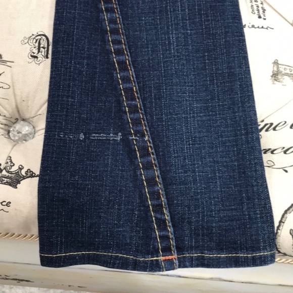 True Religion Joey Twist Flare Leg Dark Jeans - Picture 4 of 11